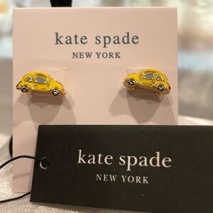 kate spade New York Yellow Cab Car Stud Earrings. NWT